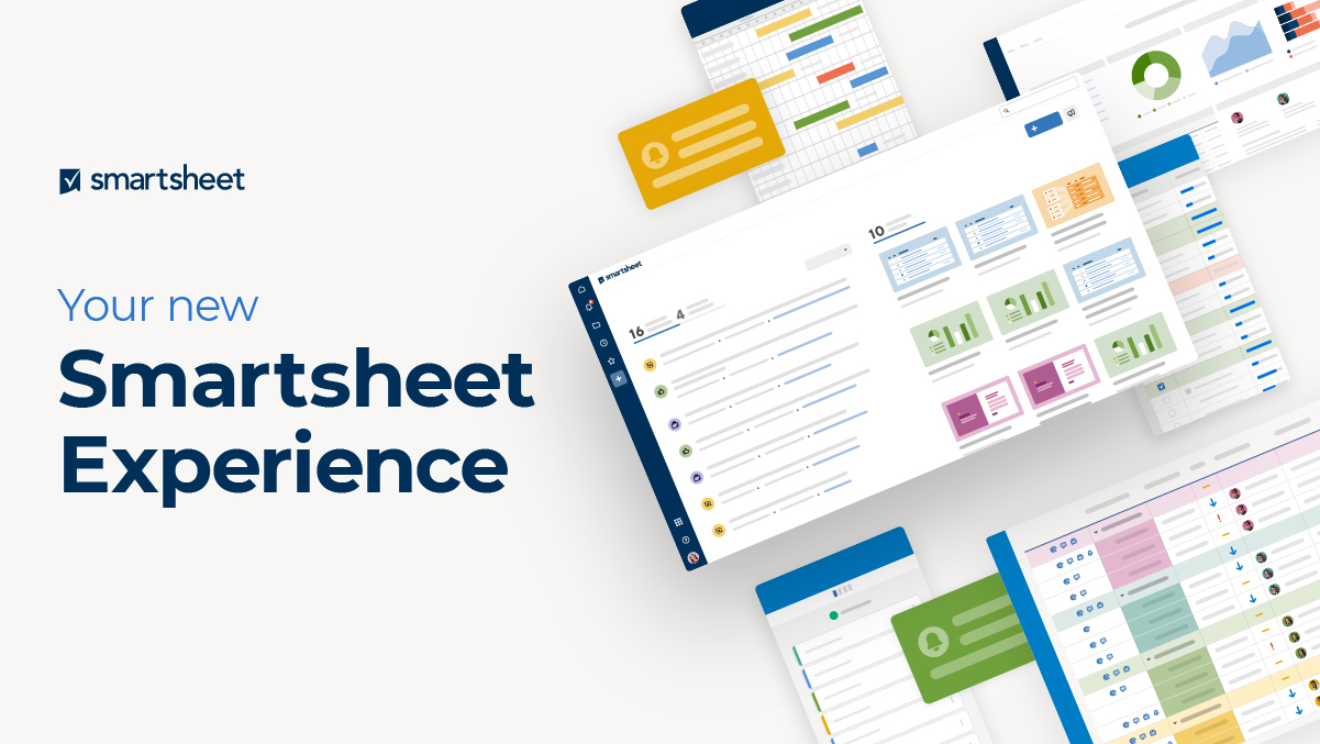 Smartsheet product screens with the new user interface