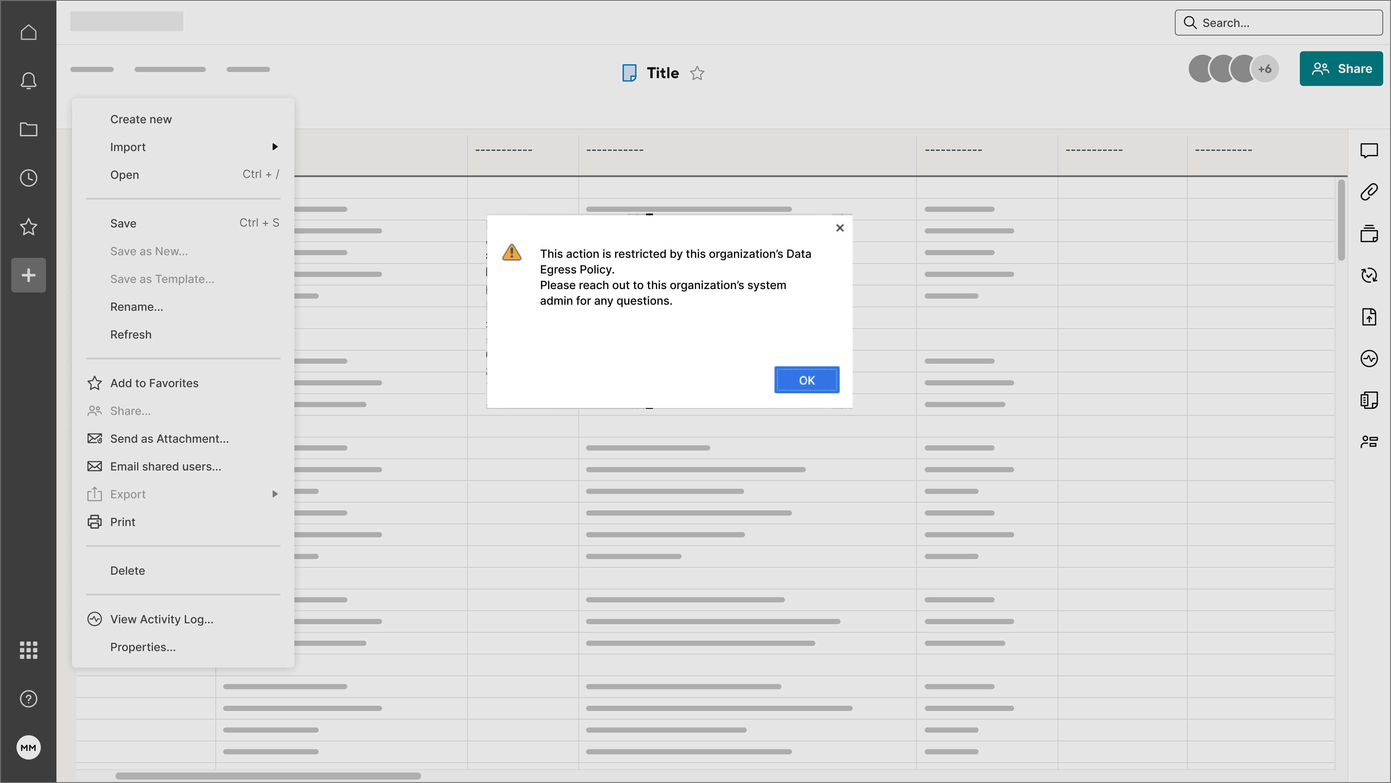 Smartsheet Data Egress