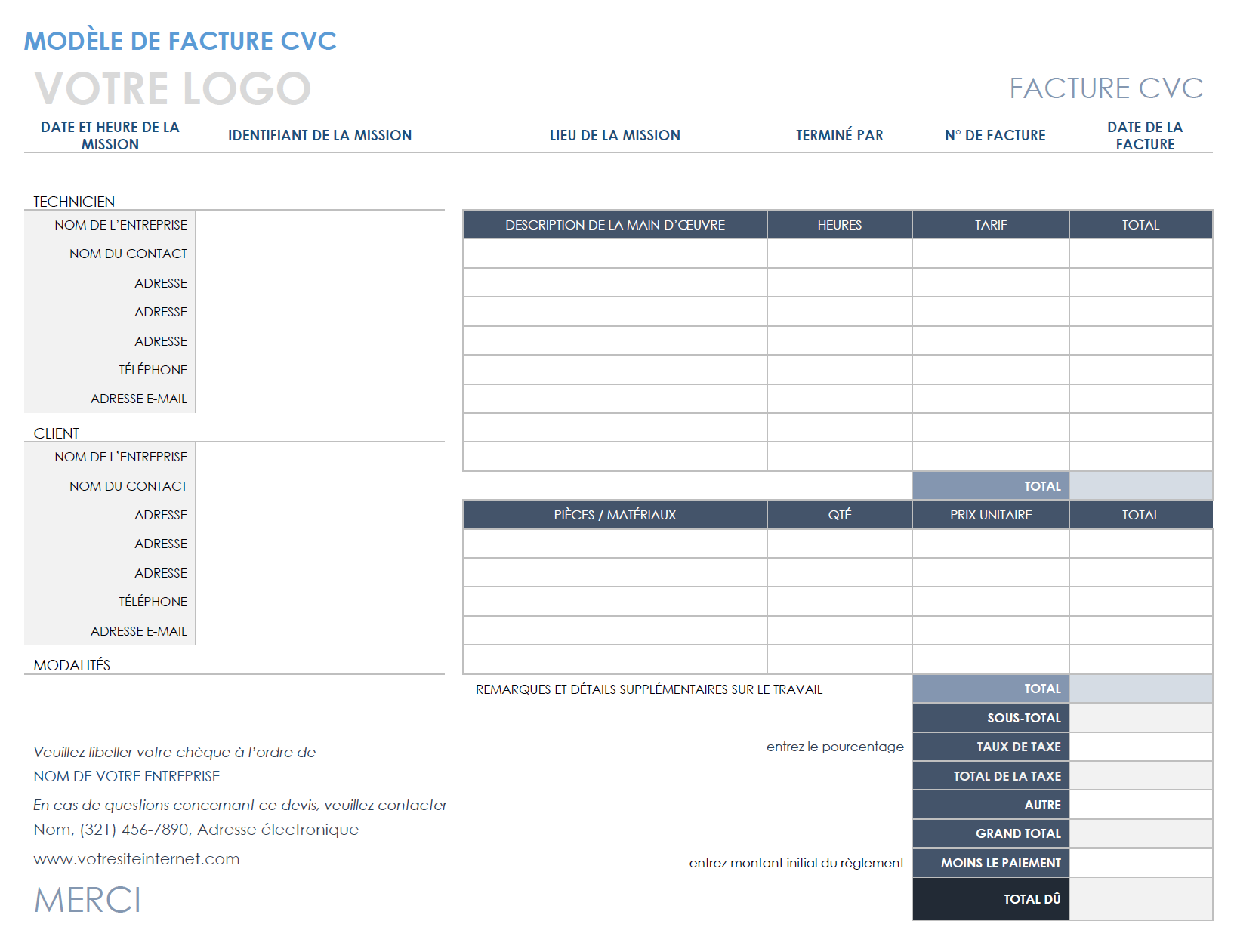 Facture CVC