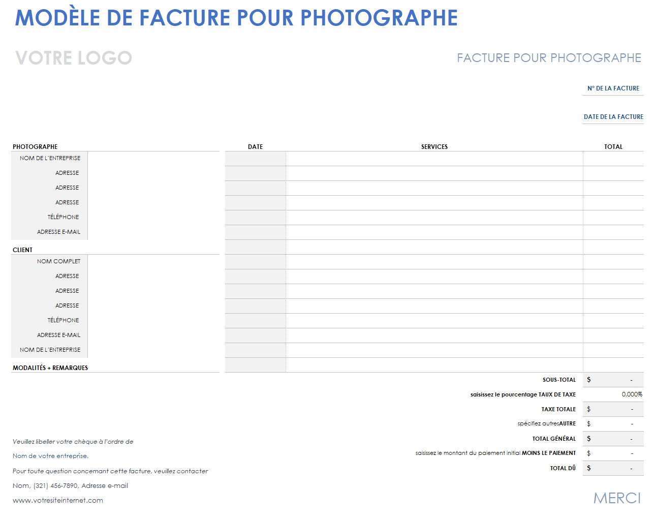 Facture de photographie