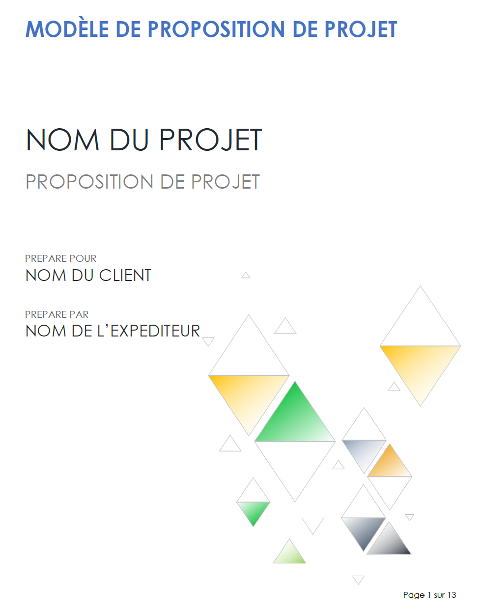 Modèle de proposition de projet