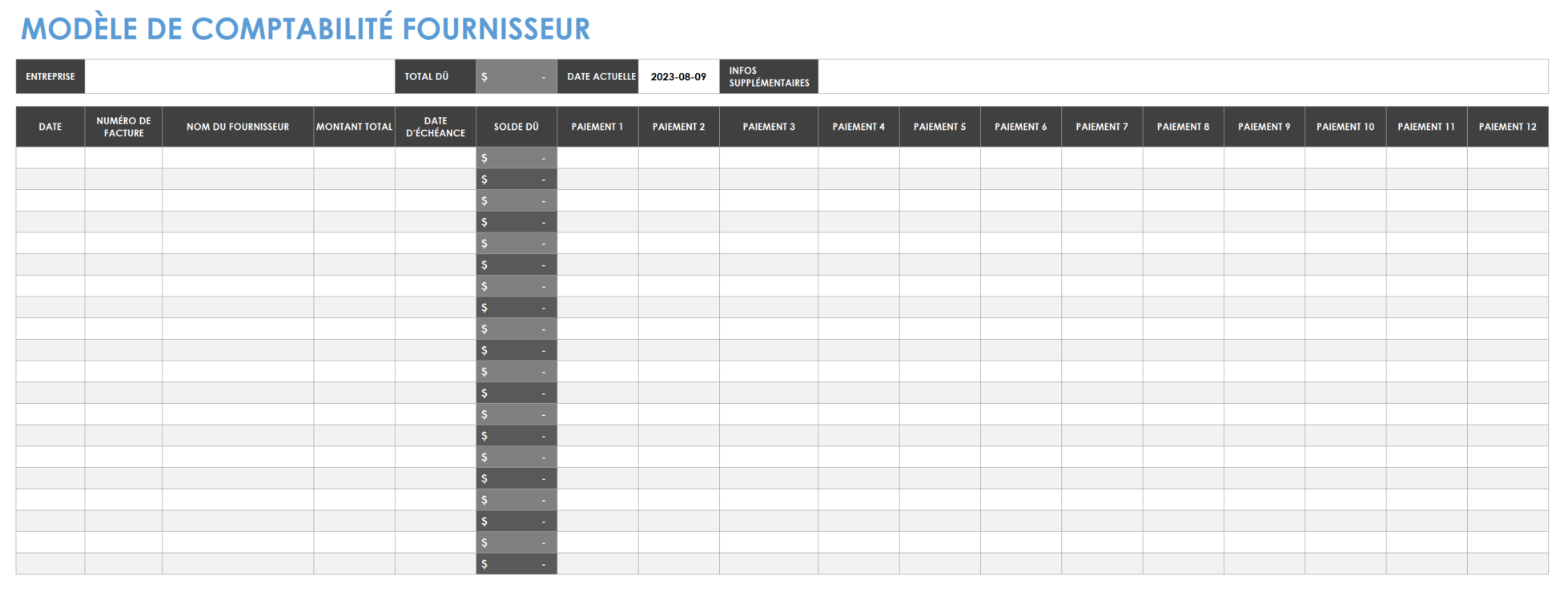  Modèle de comptes créditeurs