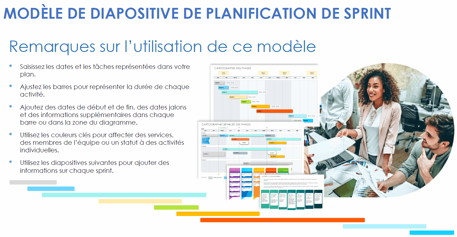 Modèle de diapositive de planification de sprint