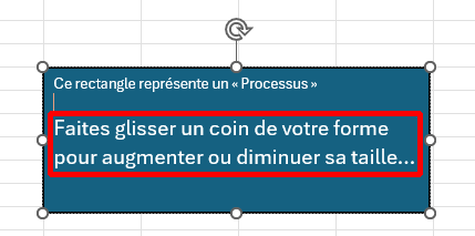 Redimensionnement de la forme dans un diagramme pour Excel