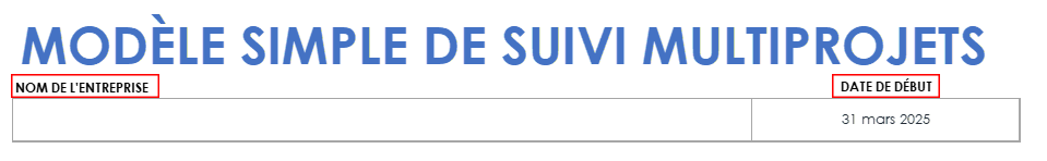 nom de l’entreprise de suivi de projet