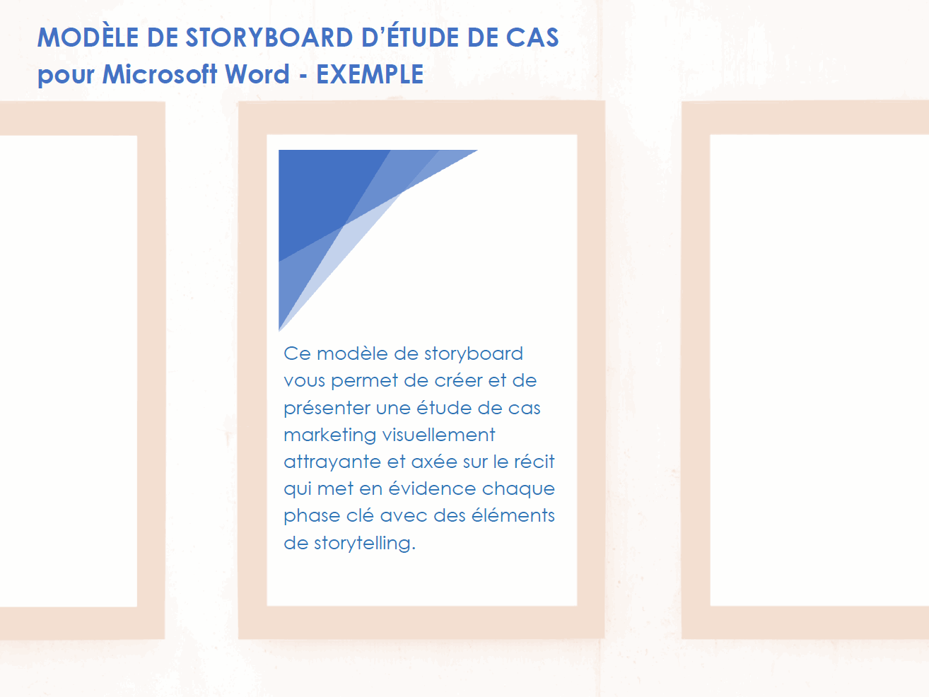 Exemple de modèle de storyboard d'étude de cas pour Microsoft Word