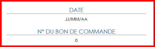 Saisir le numéro et la date sur un bon de commande Microsoft Word