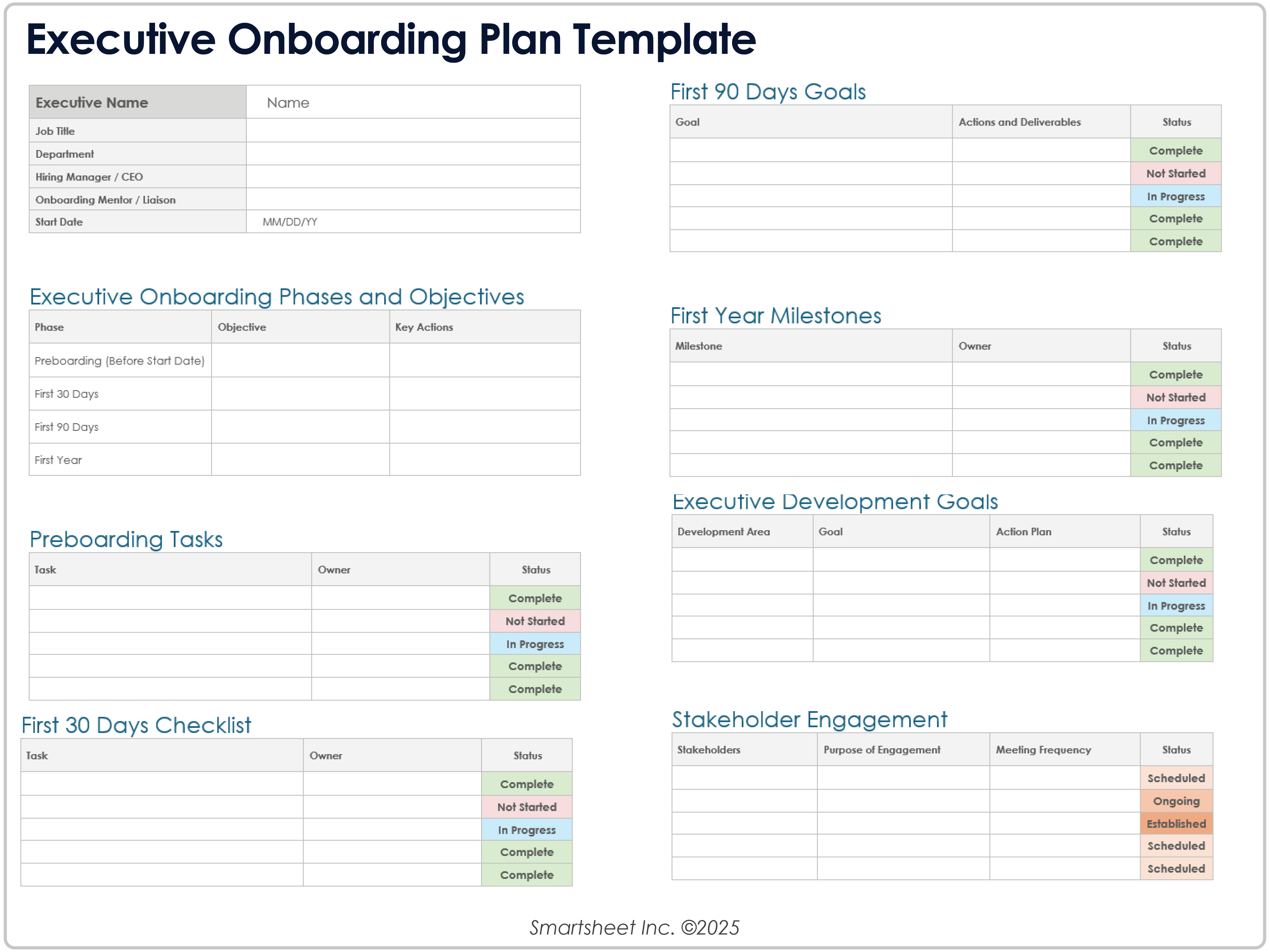 Plan d'intégration des cadres 8779 Modèle