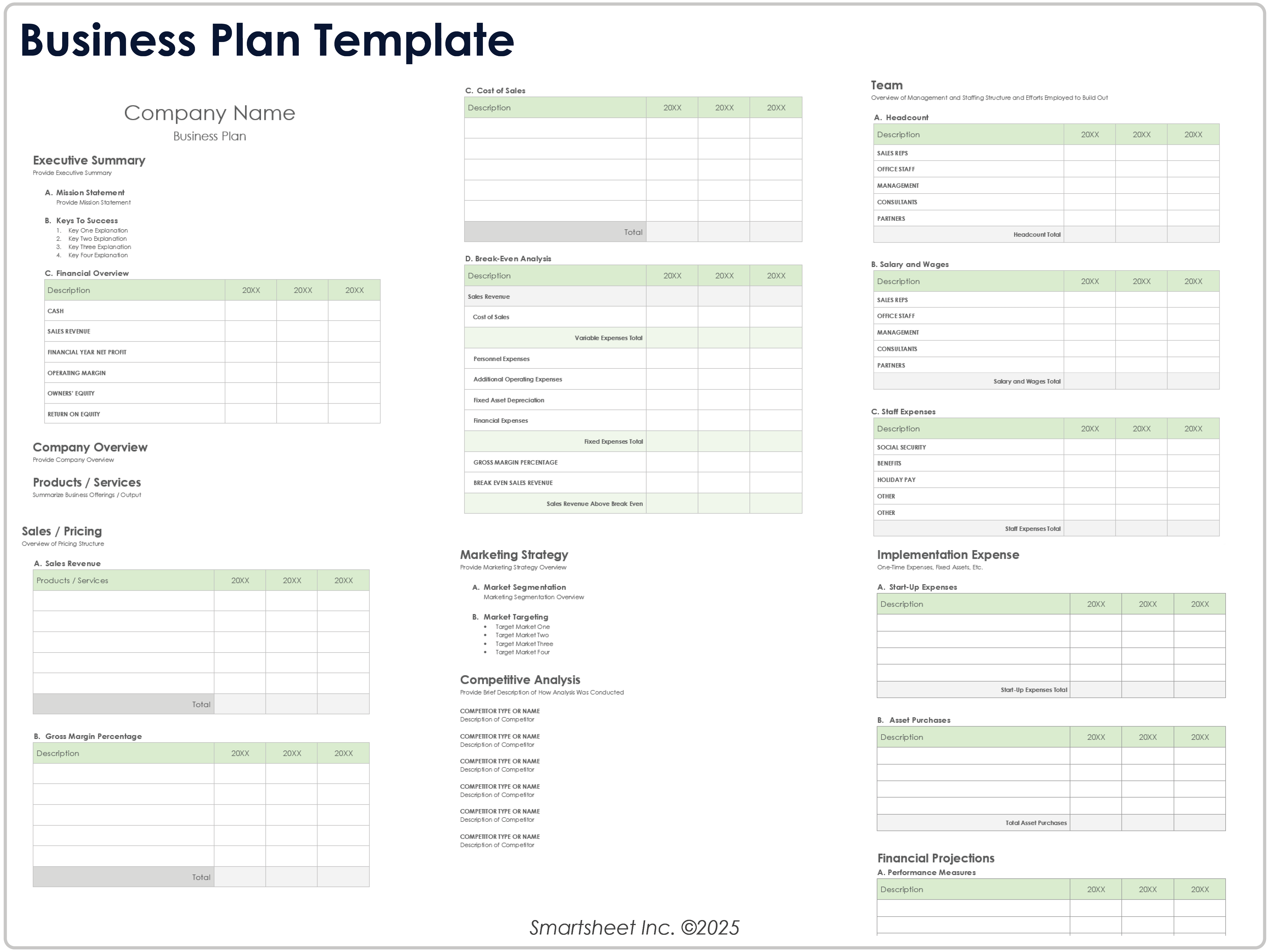 Modèle de plan d’affaires 8781