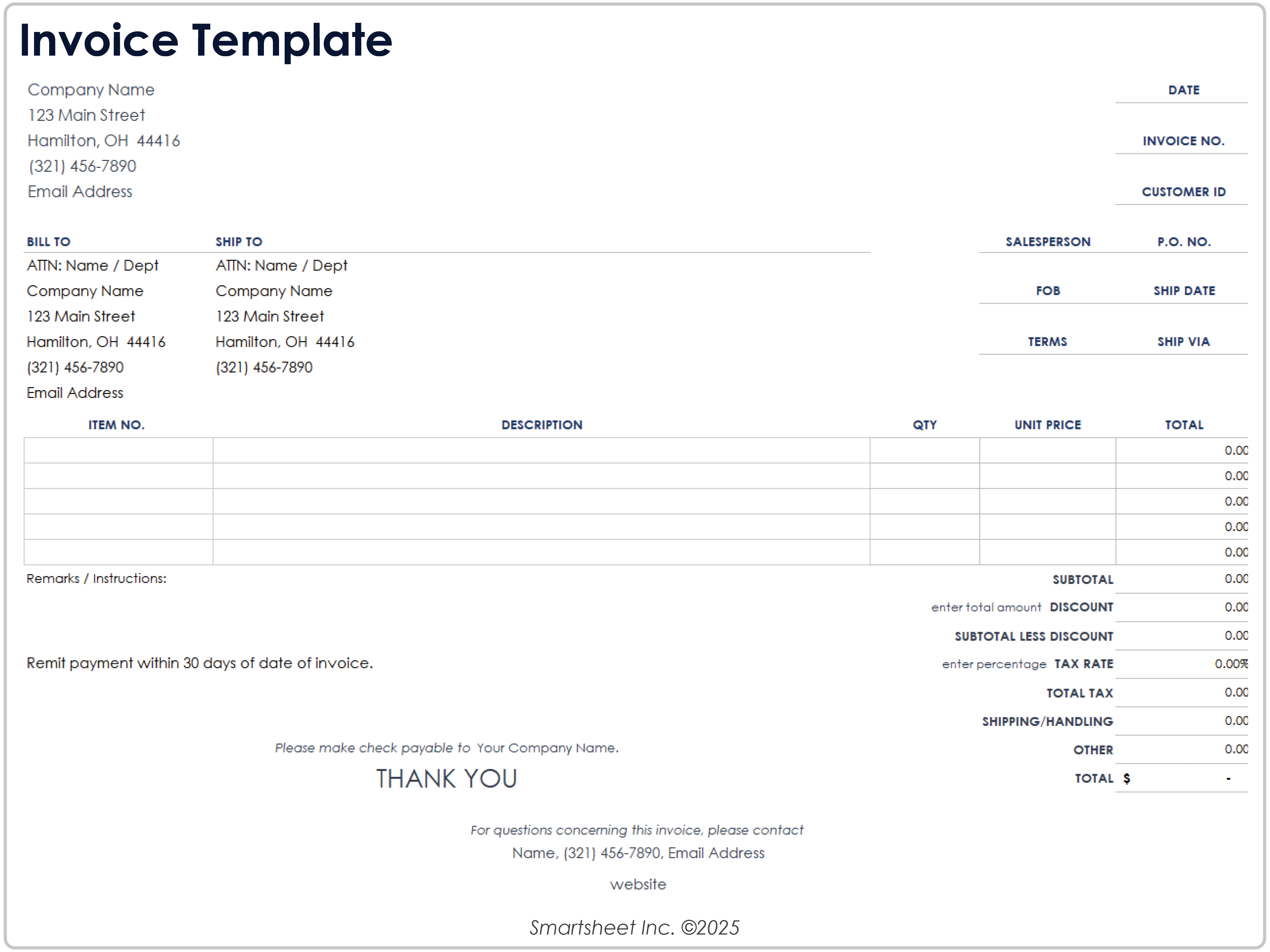 Modèle de facture 8781