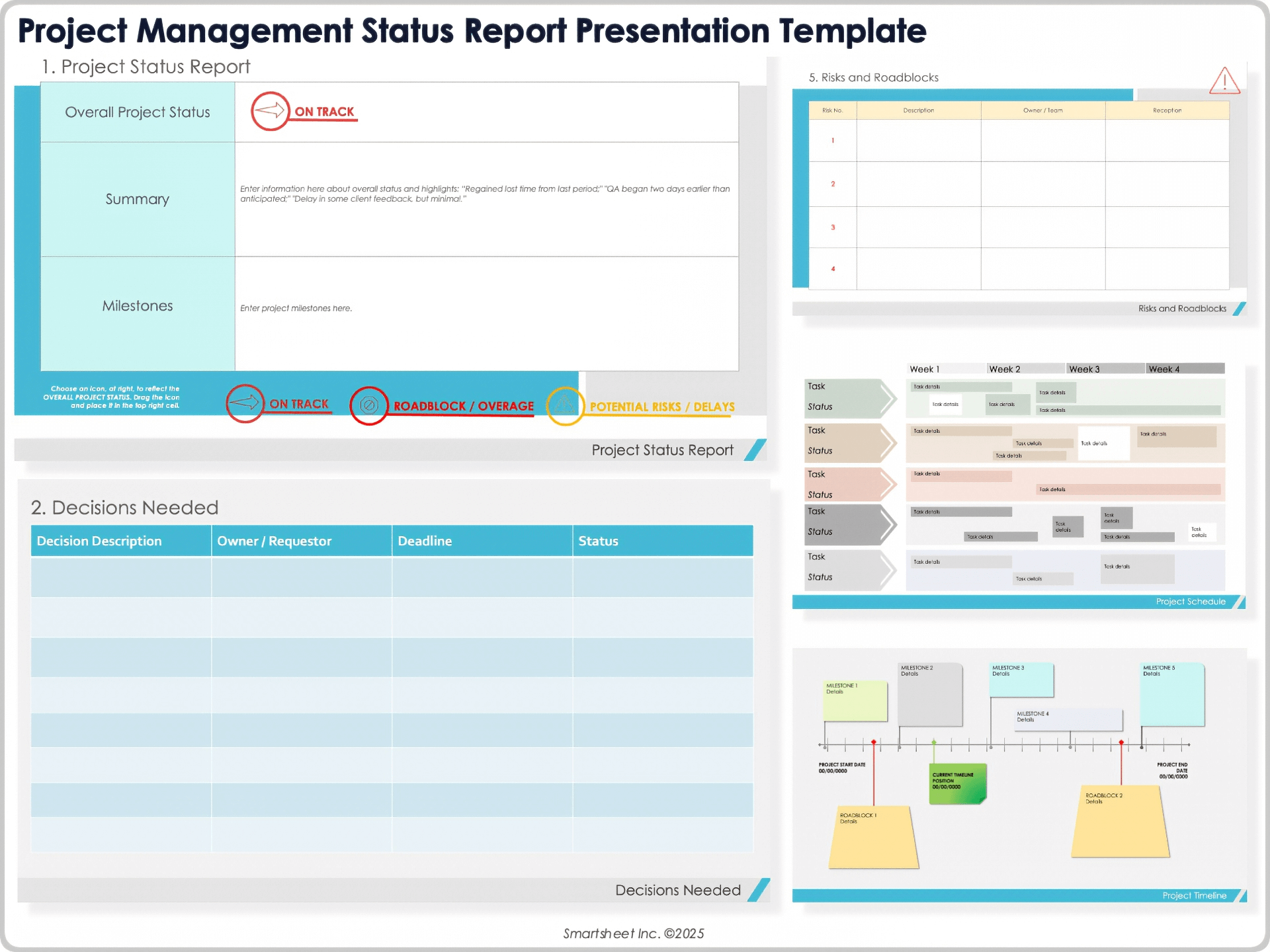 Modèle de présentation du rapport sur l'état d'avancement de la gestion de projet