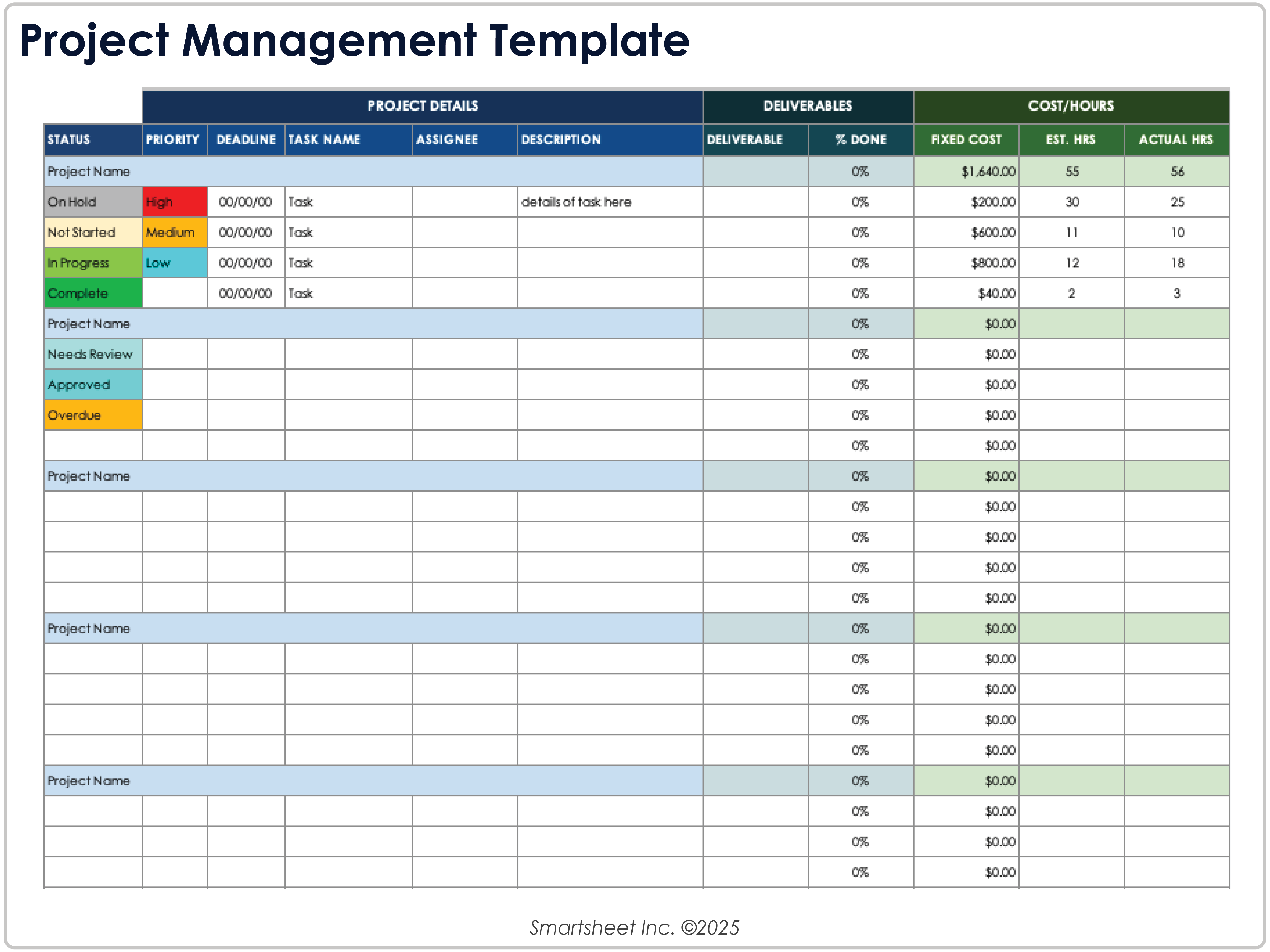 Modèle de gestion de projets 8781