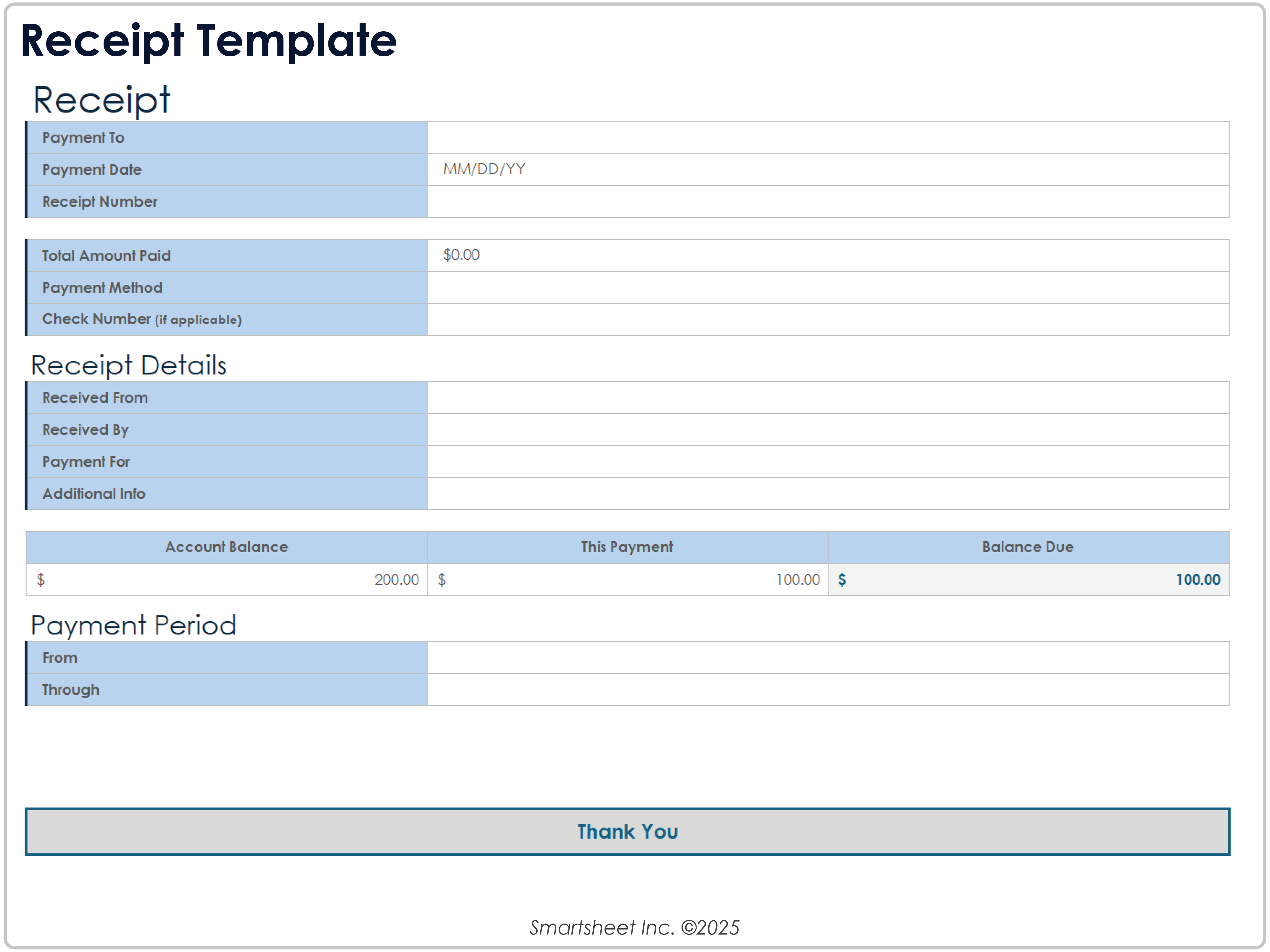 Modèle de reçu 8781