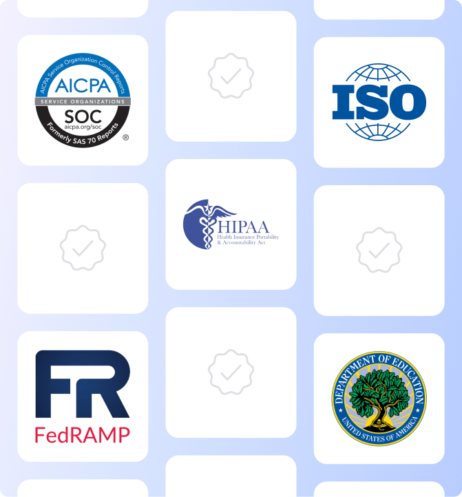 Select logos representing agencies and companies that enforce and enhance data security