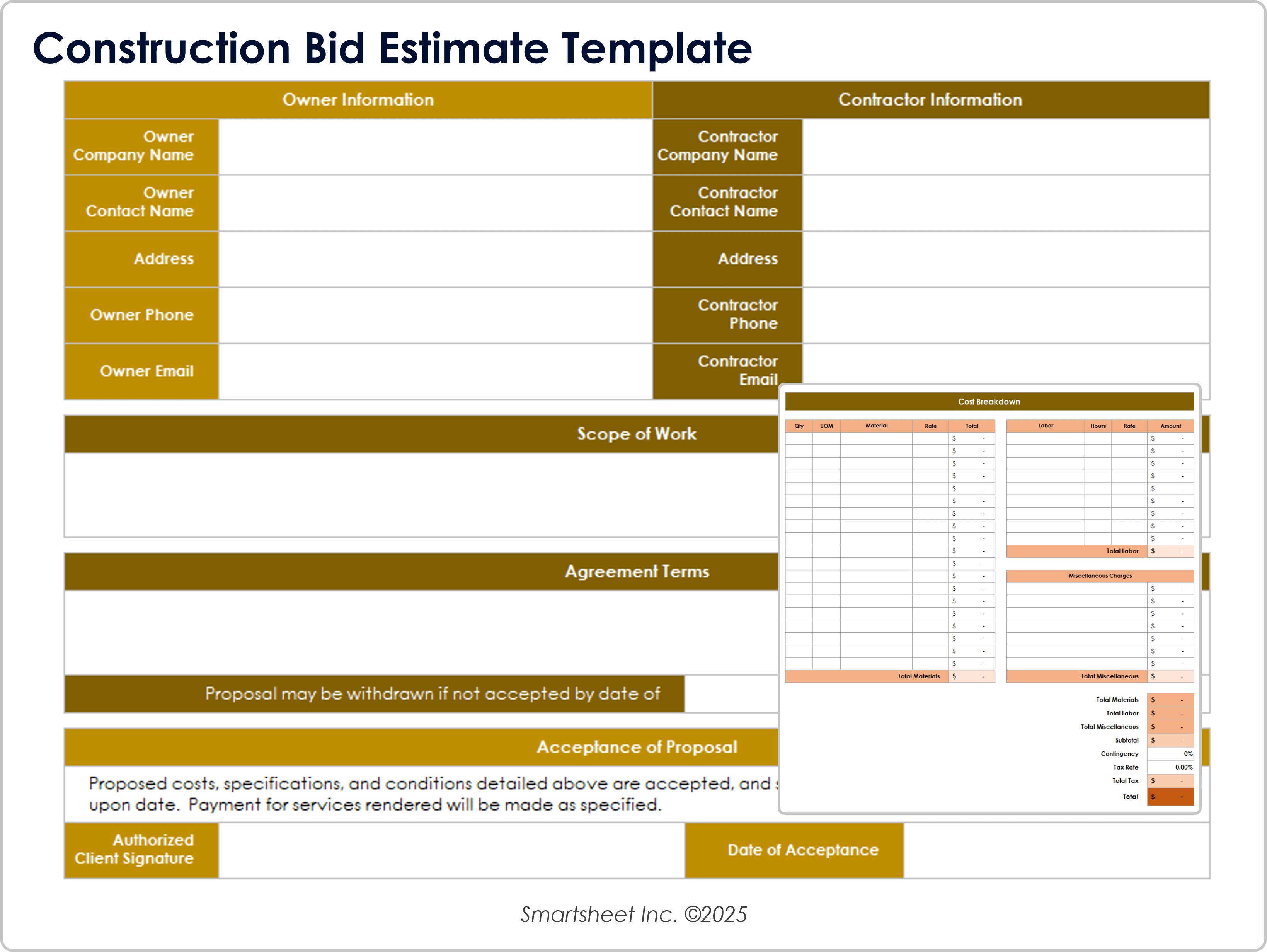 Modèle d’estimation des coûts de construction