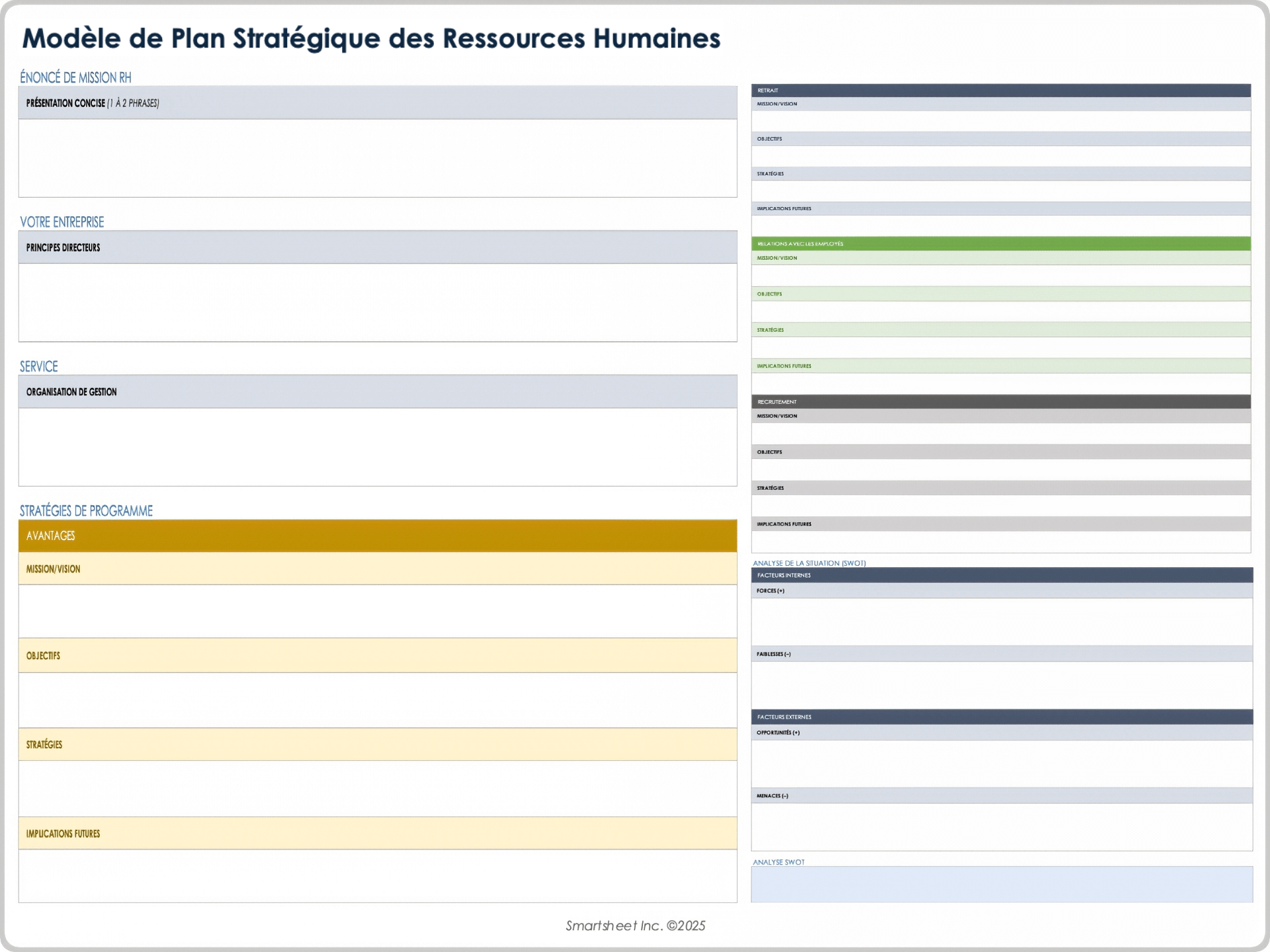  modèle de plan stratégique RH