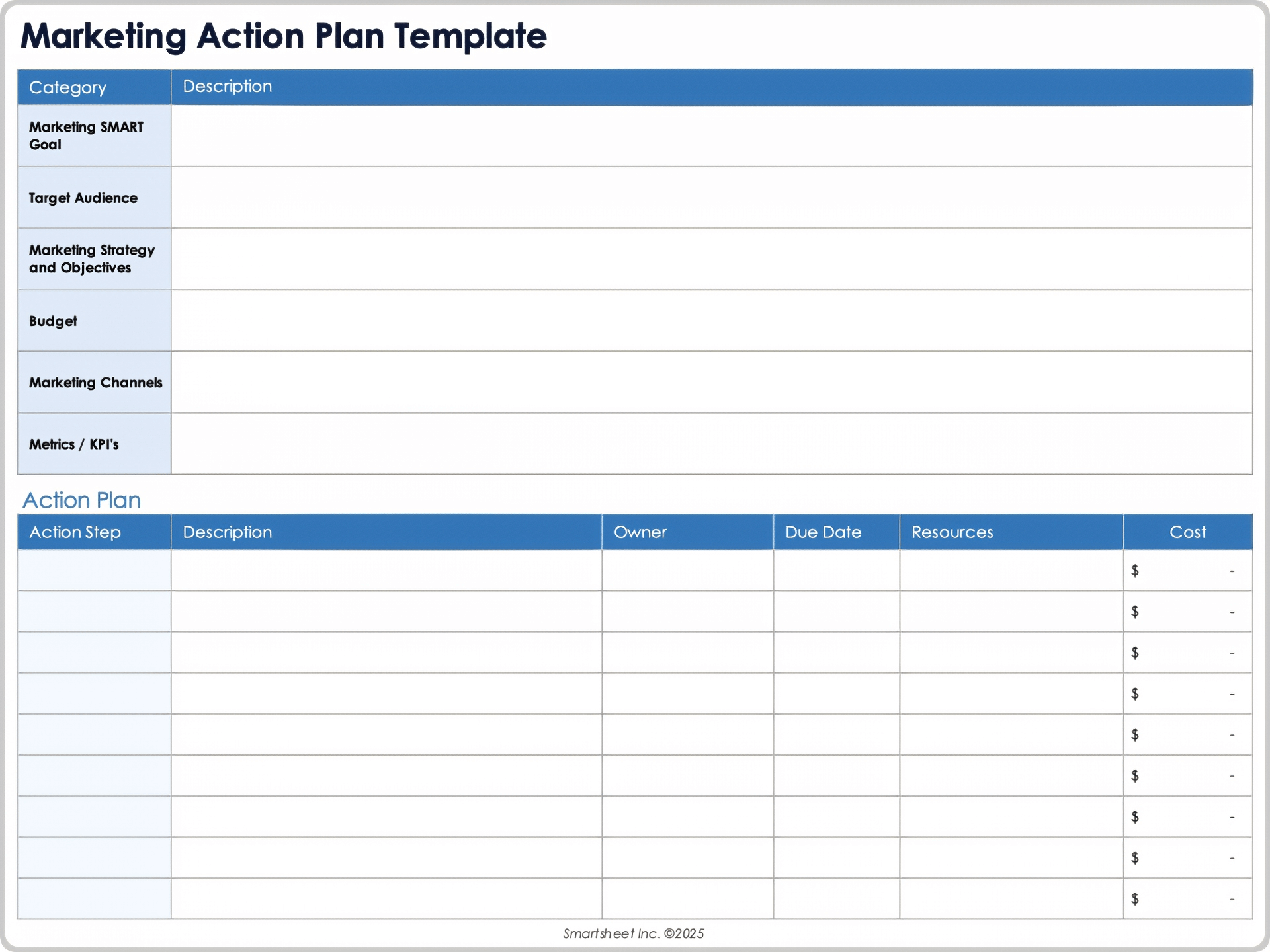 Modèle de Plan d’Action Marketing