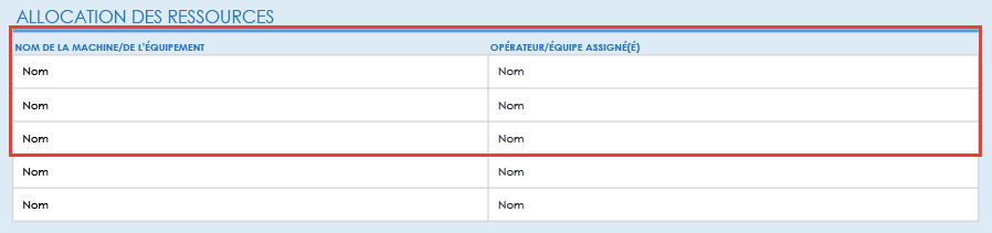 Planning de production IC 03