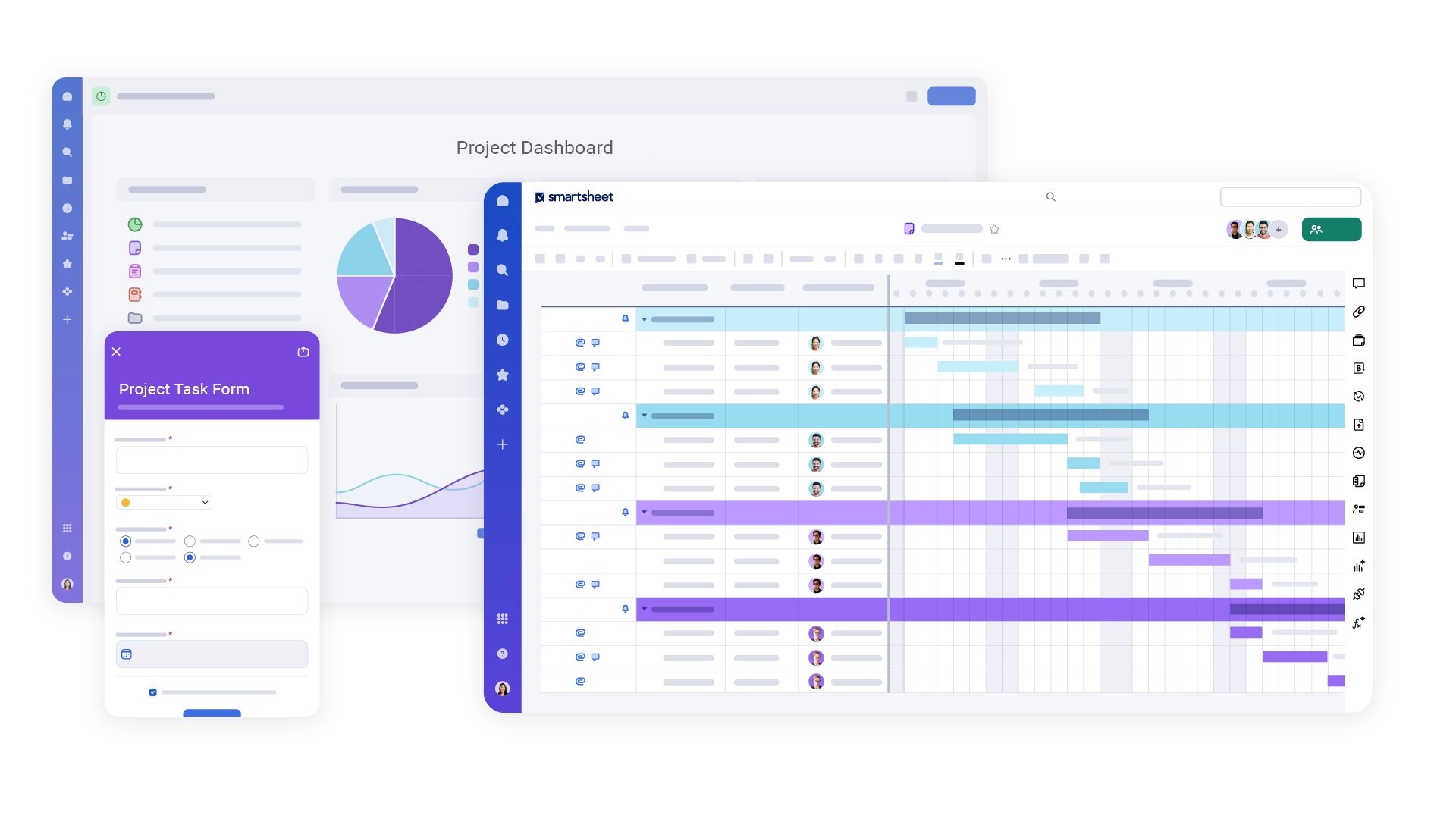 logiciel de projet de diagramme de Gantt avec plusieurs vues