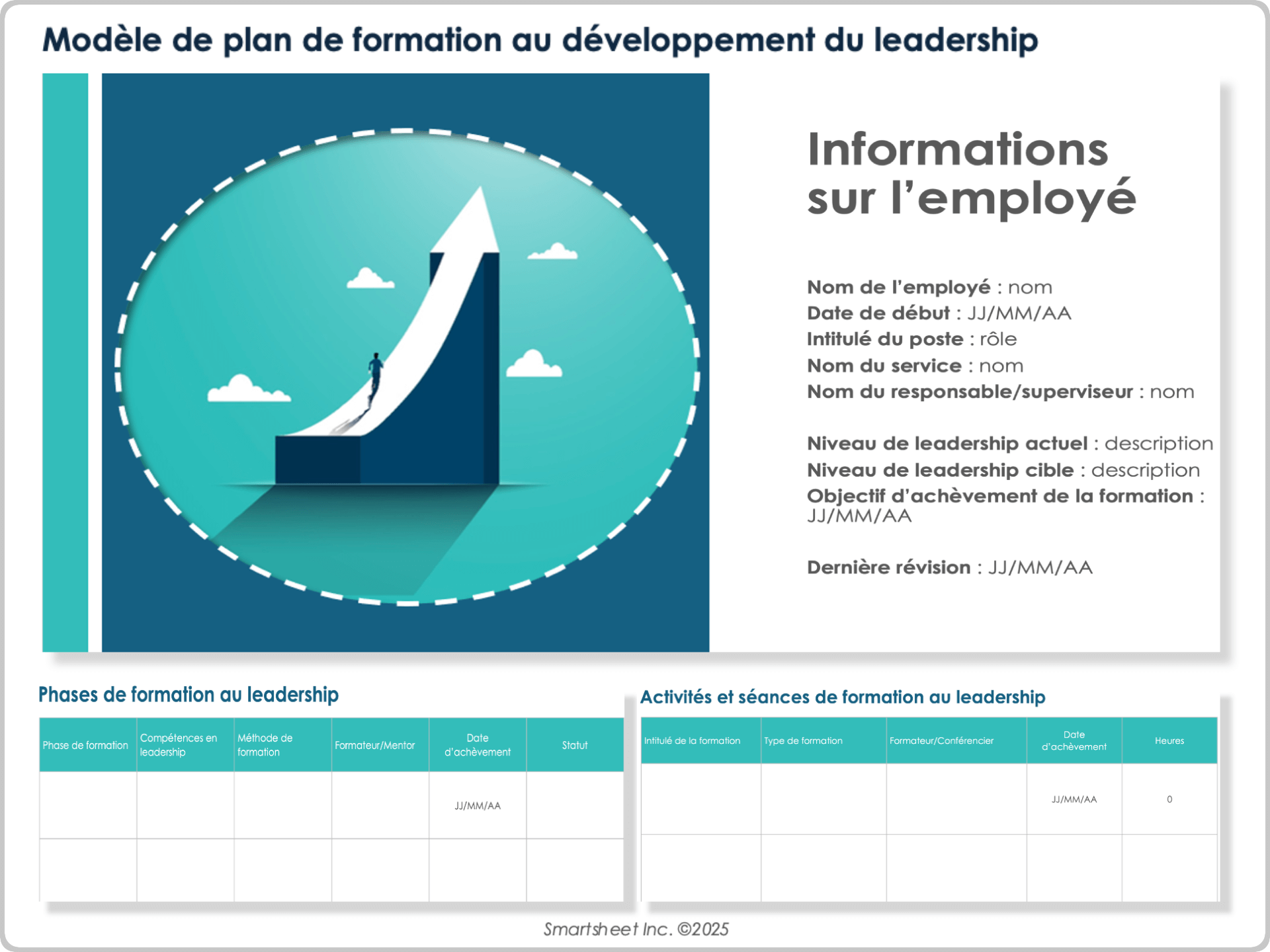 Modèle de plan de formation au développement du leadership