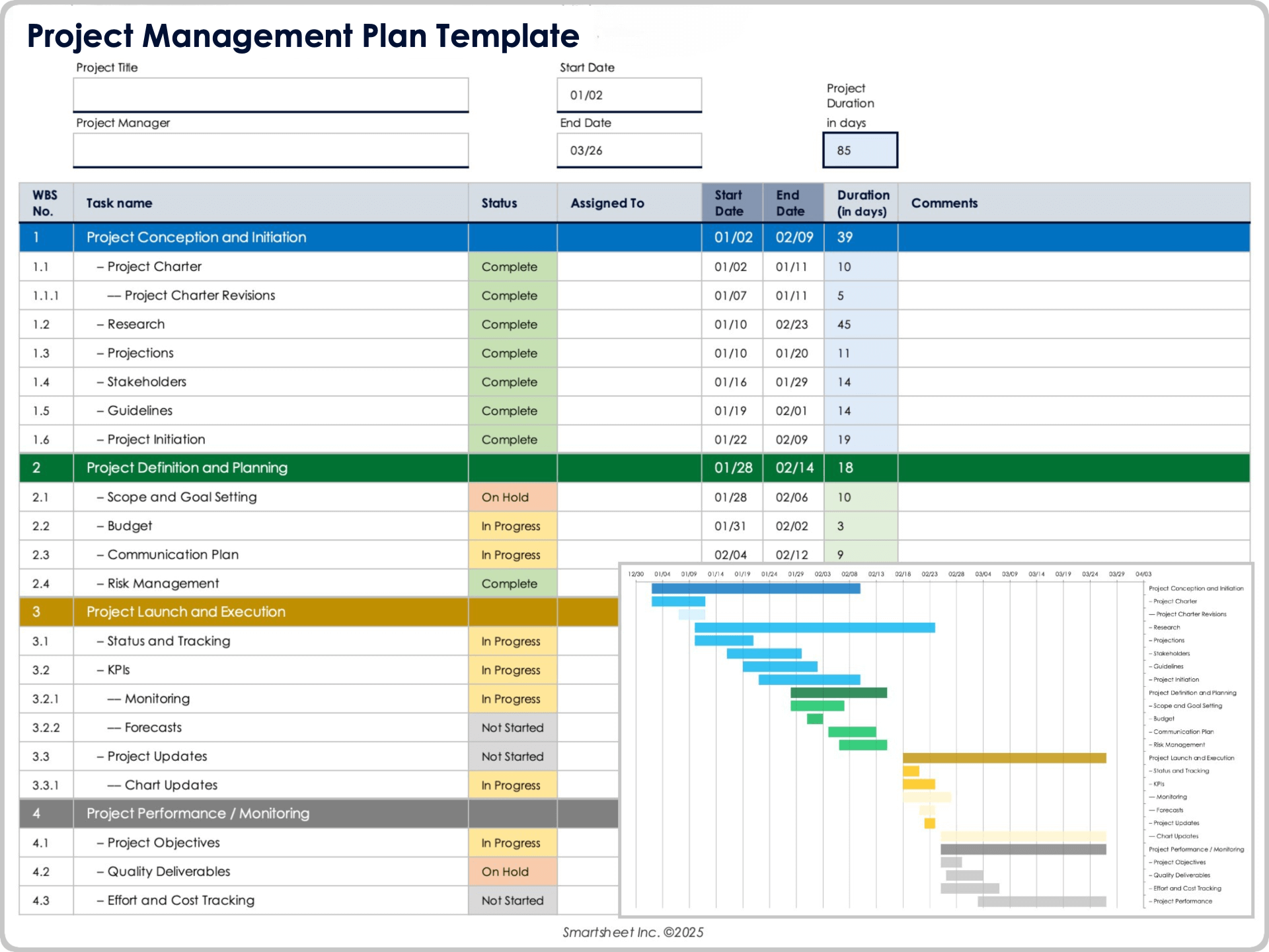 Project Management Plan Template 0