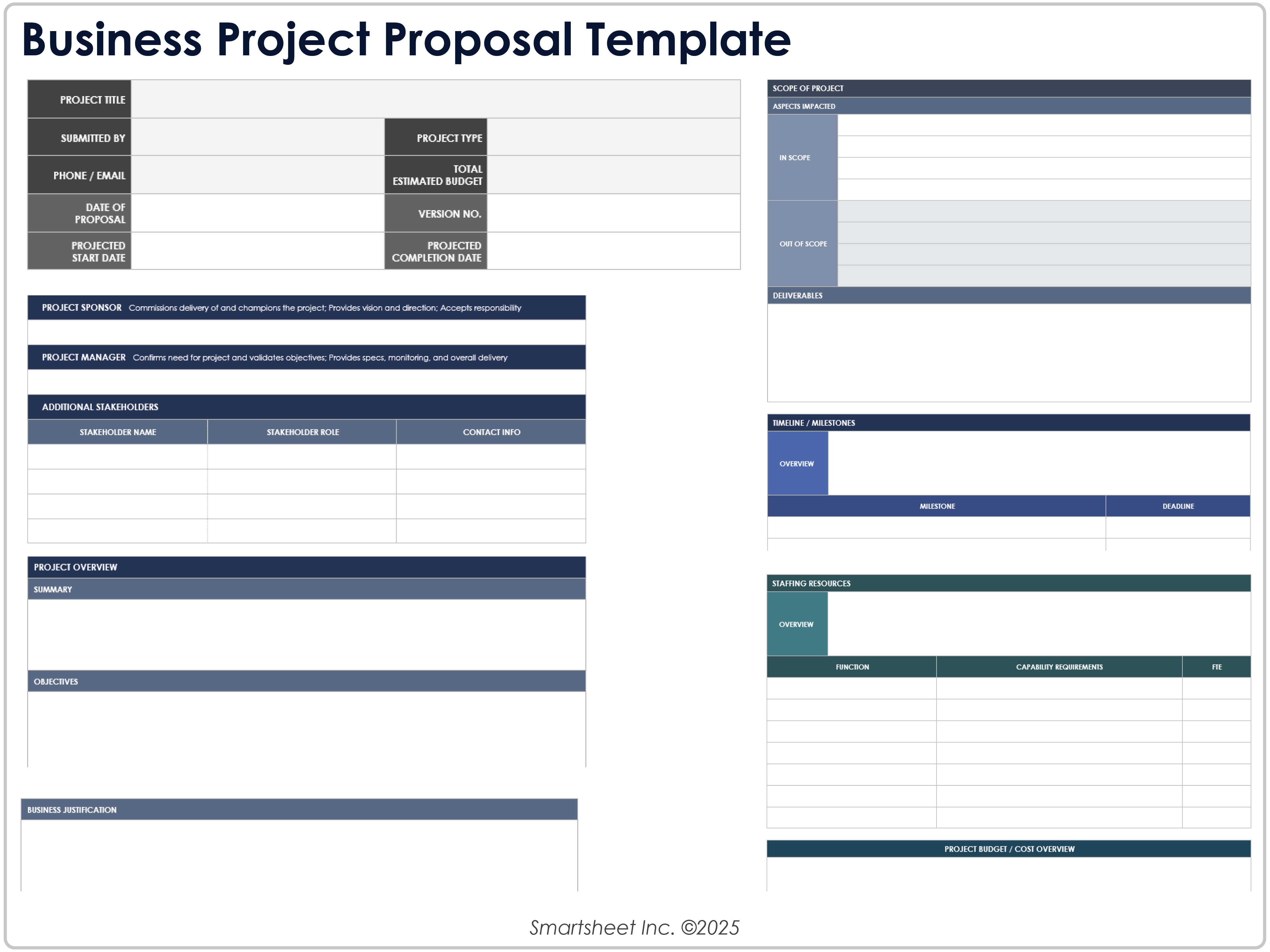 Business Project Proposal Template