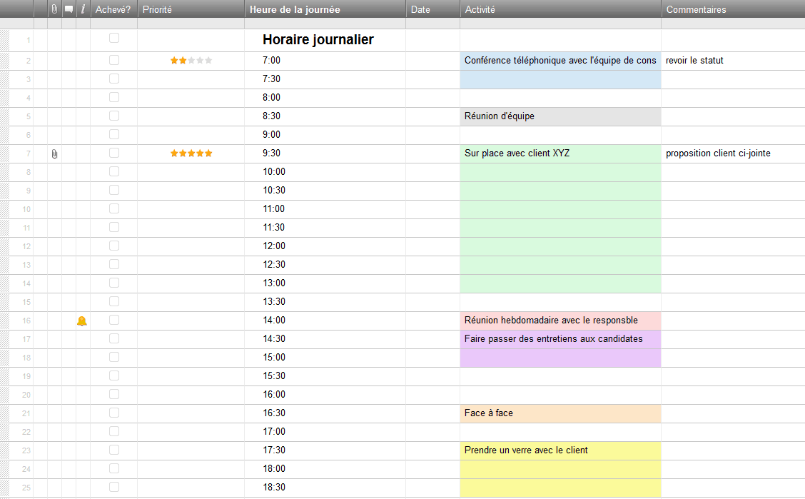 Modèles gratuits de calendriers hebdomadaires sur Office.com - Support  Microsoft