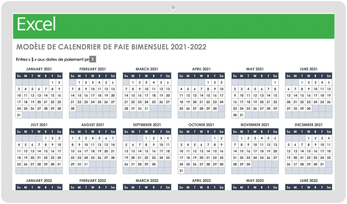 2021-2022-Bihebdomadaire-Calendrier de paie