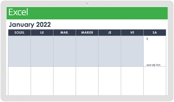 Calendrier 2022 et modèle d'agenda de planificateur personnel