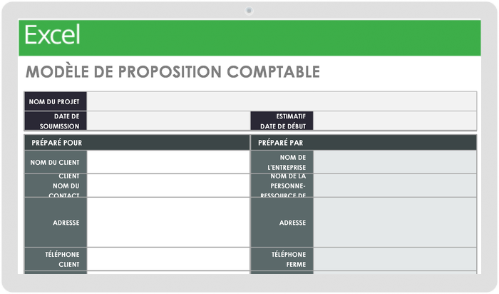 Modèle de proposition comptable