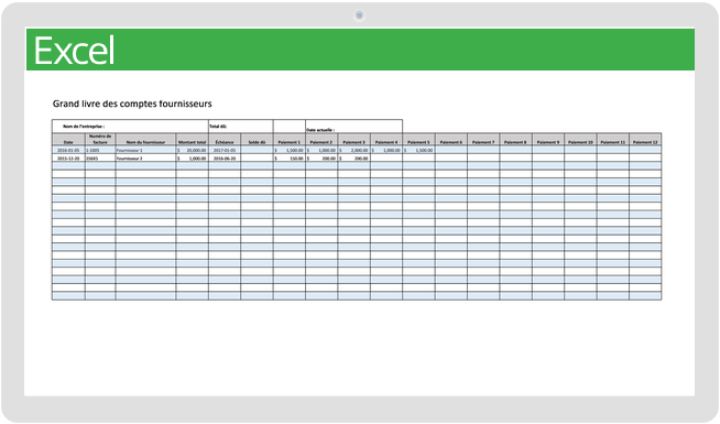 Modèles de comptabilité gratuits dans Excel