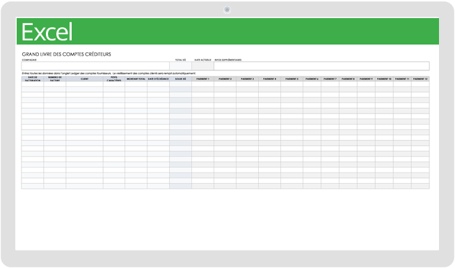 Modèles de comptabilité gratuits dans Excel