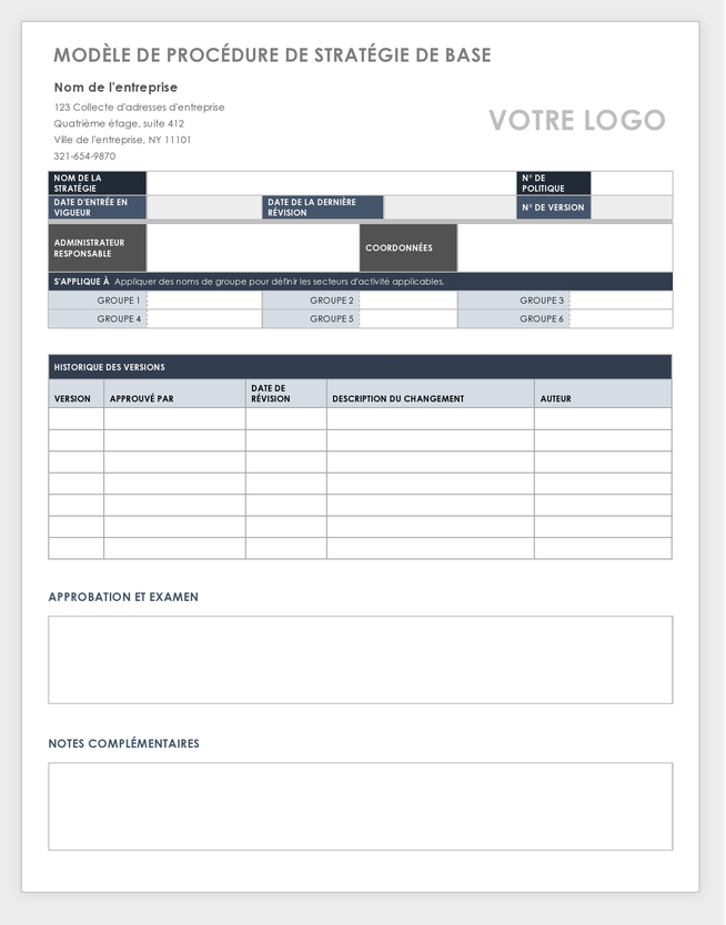 Basic Policy Procedure - French