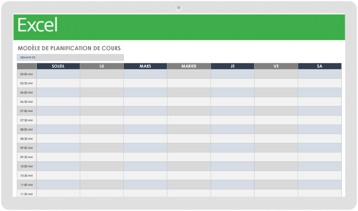 Logiciel planning journalier gratuit - facile & en ligne