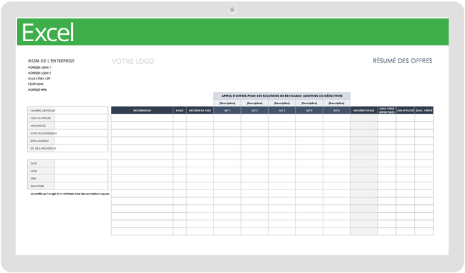 Tableau pour économiser de l'argent à télécharger gratuitement