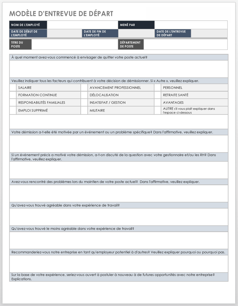 Guide d'entretien