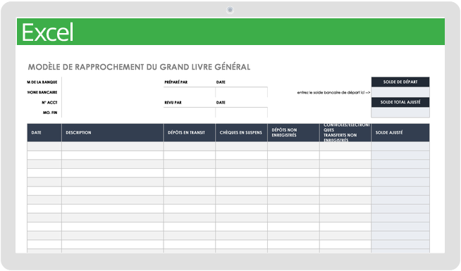 Modèles gratuits de rapprochement des comptes