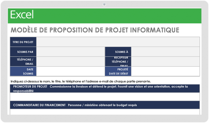  Modèle de proposition de projet informatique