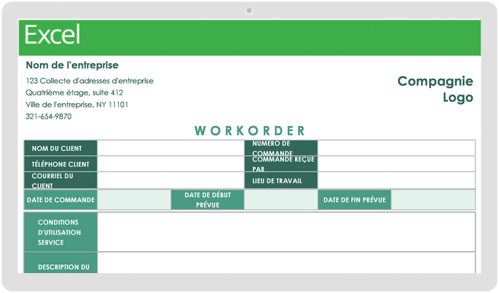 Ordre de travail de maintenance