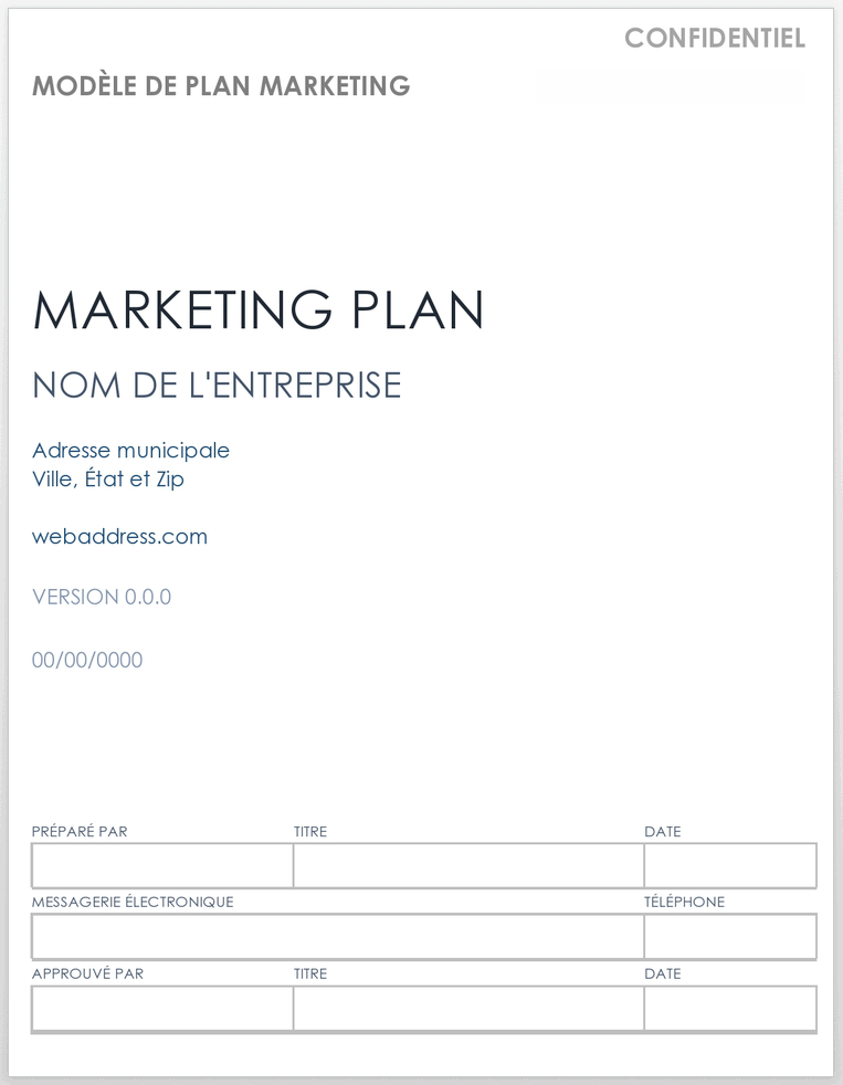 envoyer une feuille de calcul de planification du marketing numérique