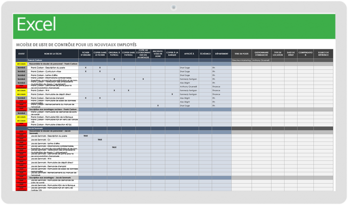 New Hire Checklist Template - FR