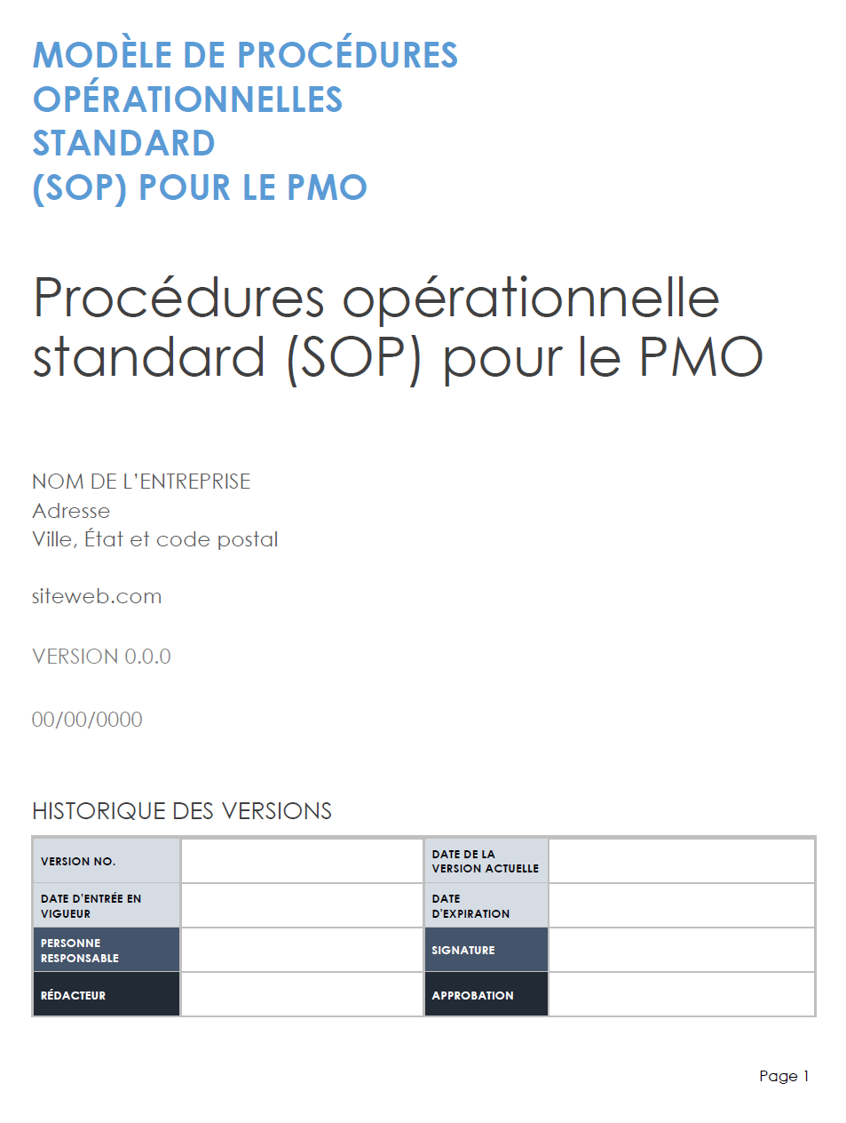  Modèle d'évaluation de la maturité et de plan d'action du PMO