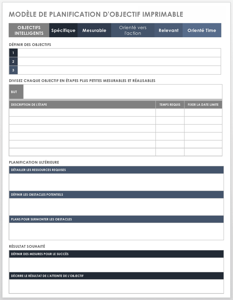 Agenda MENSUEL  Planificateur stratégique - Papeterie d'Or et d