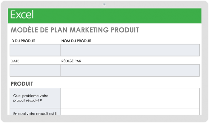  Modèle de plan de marketing produit