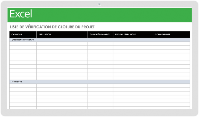 Project Closeout Checklist Template - FR