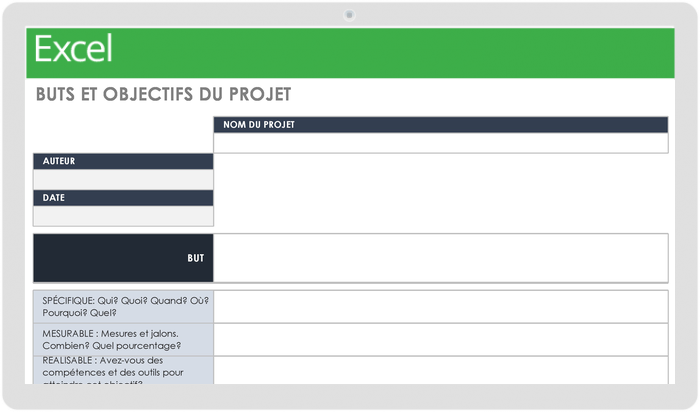 Modèle de buts et objectifs du projet