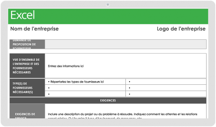 13 modèles gratuits pour les fournisseurs