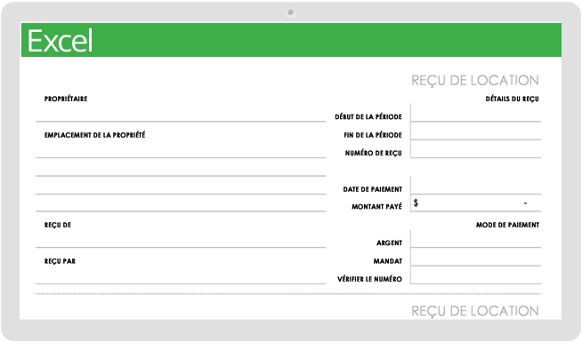 Modèle de quittance de loyer à téléchager gratuitement