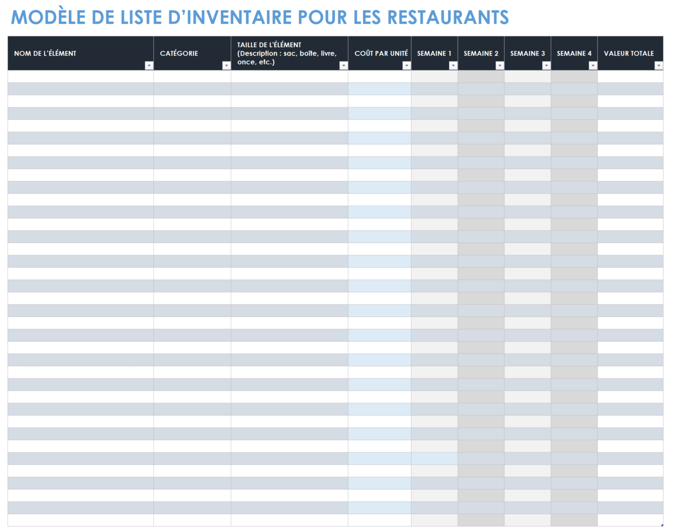 IC Restaurant Inventory List 17764 EXCEL FR 