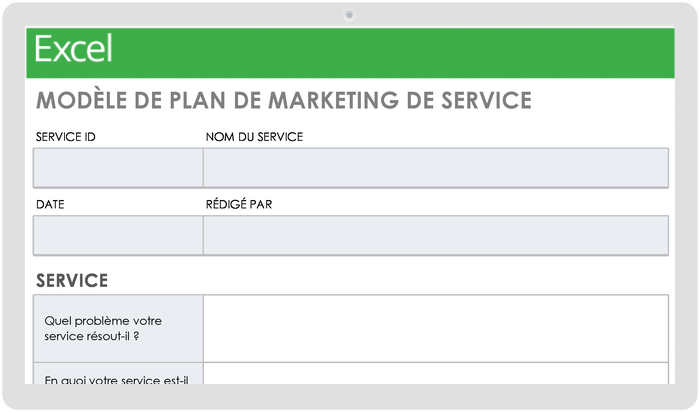 envoyer une feuille de calcul de planification du marketing numérique